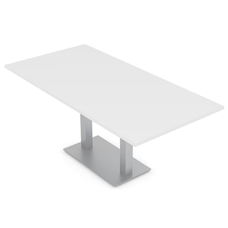Skutchi Designs Rectangle 6 Person Conference Room Table, 36" W, 6 ft. L, 29" H, White HAR-REC-36X72-DOU-XD09
